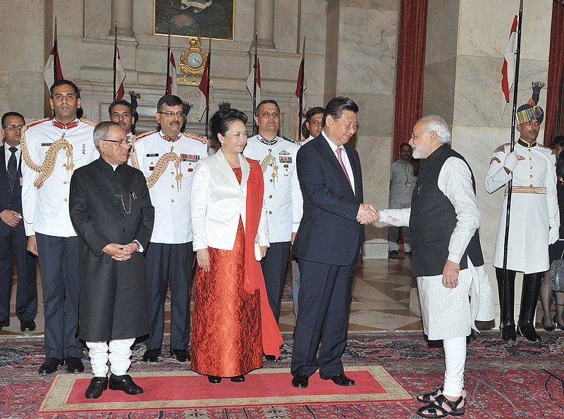 File:Narendra Modi, at the banquet hosted in honour of the Chinese President, Mr. Xi Jinping and the First Lady of the Republic of China, Ms. Peng Liyuan by the President, Shri Pranab Mukherjee, at Rashtrapati Bhavan.jpg