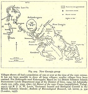 Mapa del archipiélago (1943-1945)