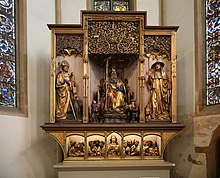 Skulpturen der dritten Schauseite des Isenheimer Altars (Colmar, Unterlinden-Museum)