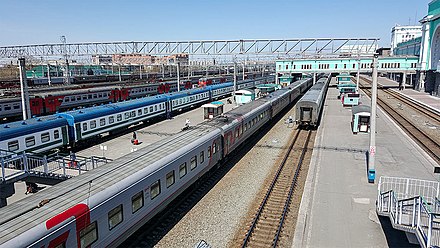 Trains at Novosibirsk-Glavny railway station