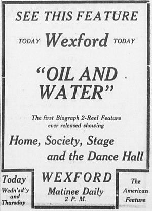 Oil and Water - 1913 - newspaperad.jpg