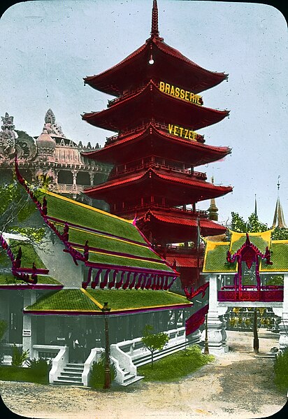 File:Paris Exposition Tour du Monde and Siamese Pavilion, Paris, France, 1900 n2.jpg