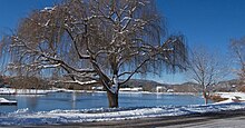 Town lake in snow Payson SW01.jpg