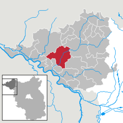 佩勒贝格在普里格尼茨县的位置