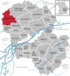 Lage der Gemeinde Pfeffenhausen im Landkreis Landshut