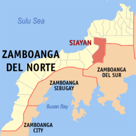 Siayan na Zamboanga do Norte Coordenadas : 8°15'6"N, 123°6'52"E