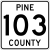 Pine County маршрут 103 MN.svg