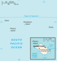 CIA map of Pitcairn Islands (South Pacific)
