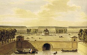 Projet d'aménagement de la place de la Bastille dans les années 1800.