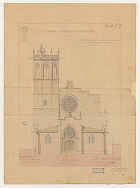 Projet de porche et de chapelle, par G. Cals (1872).