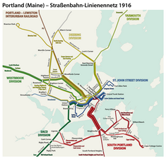 102: Straßenbahn in Portland (Maine) 1916