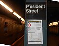 First attempt to expand the gallery of President Street (IRT Nostrand Avenue Line) station