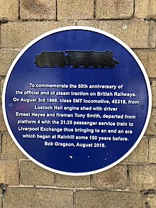 Last Steam commemoration Preston station