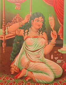 Promoda Sundari, chromolithograph, Chorebagan Art Studio, late 19th century Promoda Sundari.jpg