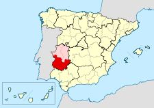 Arcidiecéze Mérida-Badajoz na mapě