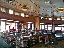   Promenade Deck turnaround; the lounge was extended forward after 1967