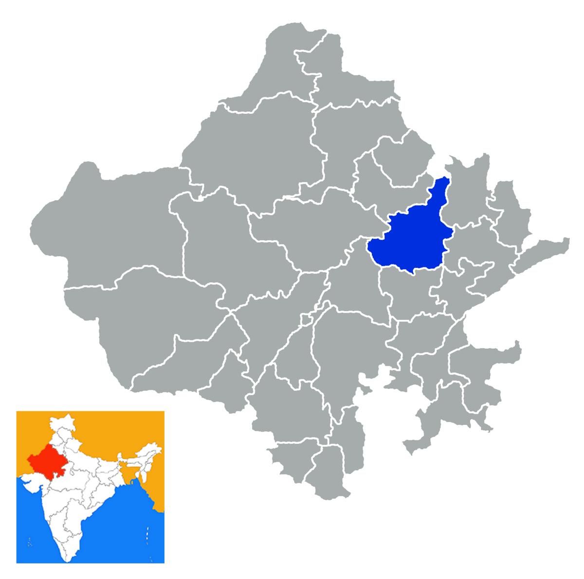 Jaipur District Wikipedia   1200px Rajastan Jaipur District 