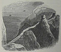 English: Rambles Among the Channel Islands, by a Naturalist, c.1860, en:Jean Louis Armand de Quatrefages de Bréau - "The Coupée, Sark"