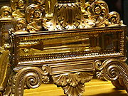 Base of the reliquary with one of the Holy Nails