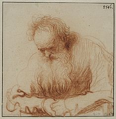 Seated Old Man (c.1630), red and black chalk on paper, Nationalmuseum, Stockholm