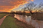 Thumbnail for File:River Great Ouse and Ouse Valley Way at sunset - geograph.org.uk - 5642415.jpg