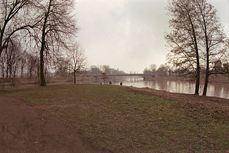 The confluence of the Adler and the Elbe in Hradec Králové