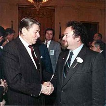 Ackerman with President Ronald Reagan in 1985 Ronald Reagan and Gary Ackerman.jpg