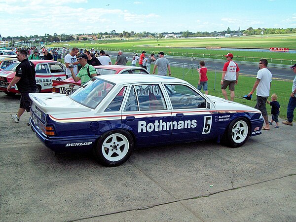 Holden VL Commodore SS Group A campaigned in the 1987 World Touring Car Championship on display at Sandown Raceway in November 2009