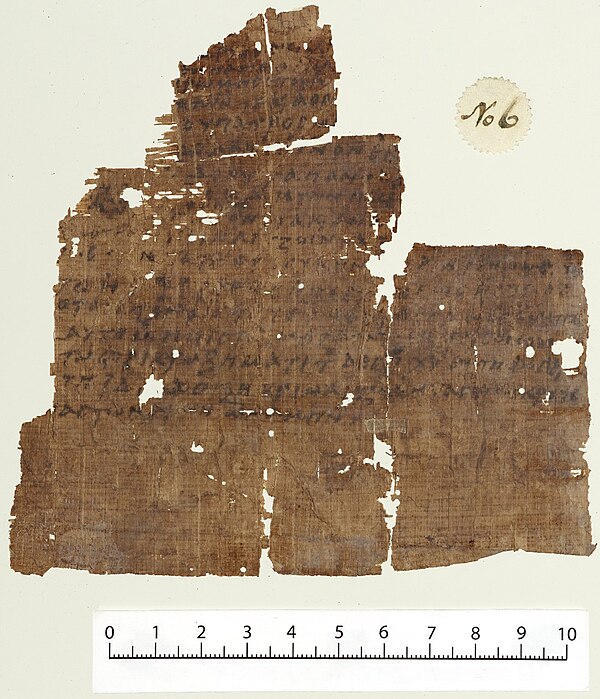 The oldest extant manuscript of the Nicene Creed, dated to the 6th century
