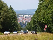 Blick vom Pass nach Wehrheim an der B456