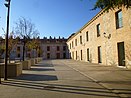Plaza de España, juegos infantiles y casas históricas del Real Sitio restauradas
