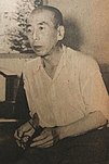 Sano Manabu, einer der berühmtesten Kommunisten, der tenkō beging, im Jahr 1948.