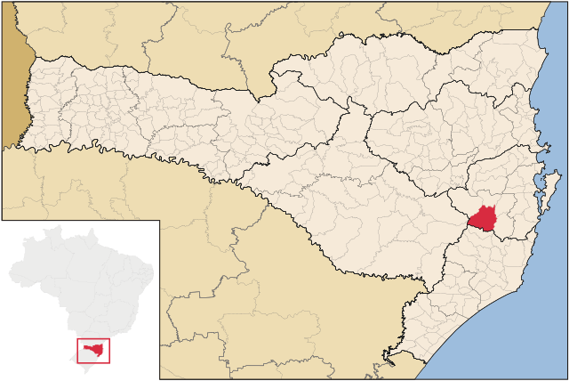 Localização de Anitápolis em Santa Catarina