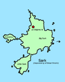 사크섬의 지도