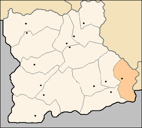 Poziția obștinii în cadrul regiunii Blagoevgrad
