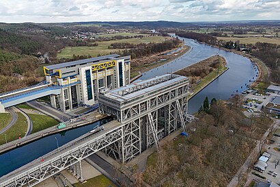 So kommt man zu Schiffshebewerk Niederfinow mit den Öffentlichen - Mehr zum Ort Hier