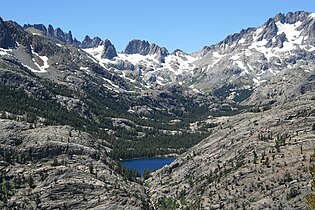 Shadow Lake, from across canyon on High Trail