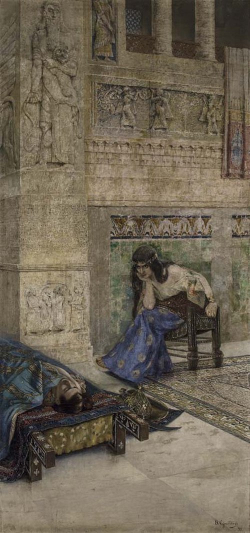 Semiramis staring at the corpse of Ara the Handsome, 1899, by Vardges Sureniants