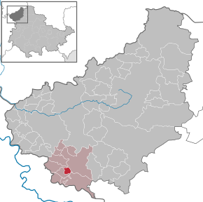 Poziția Sickerode pe harta districtului Eichsfeld