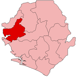 Location of Port Loko District in Sierra Leone