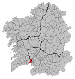 Vị trí của Crecente bên trong Galicia