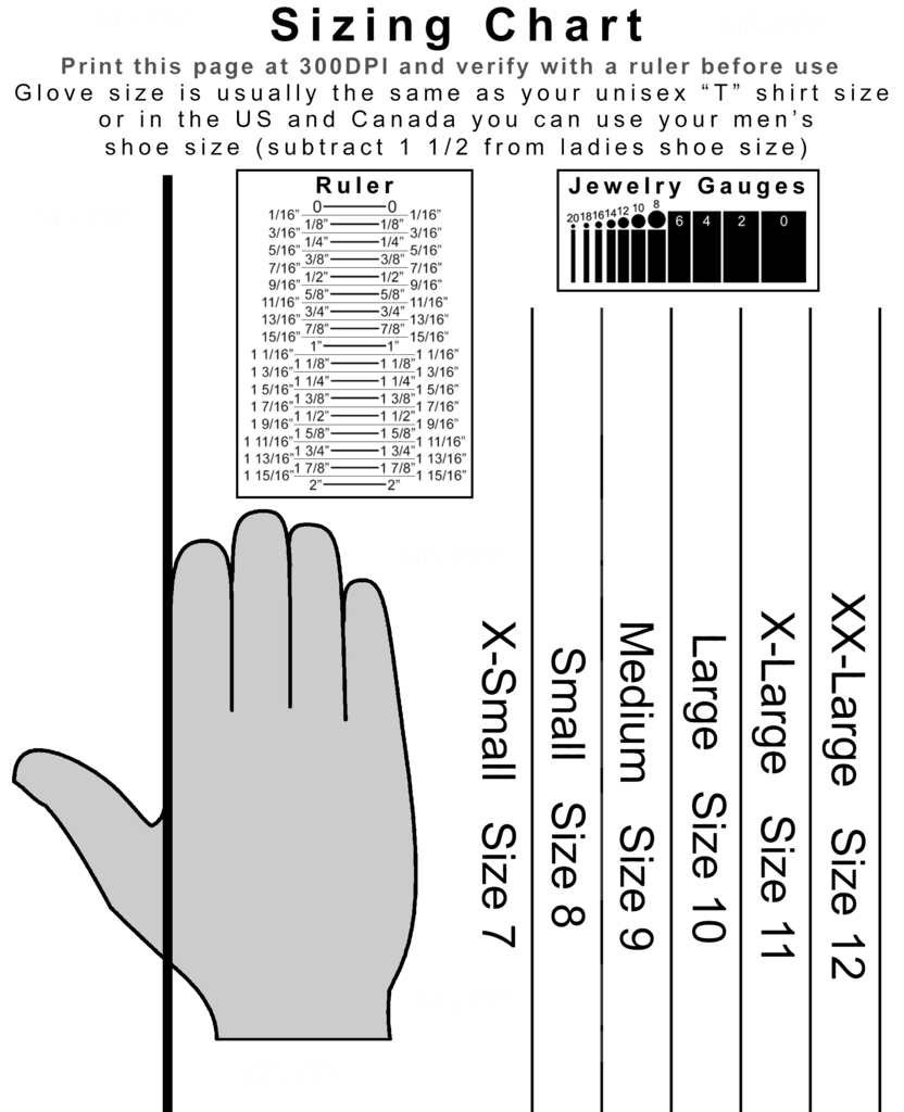 Us Glove Size Chart