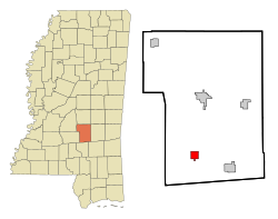 Mize, Mississippi'nin konumu