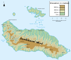 Solomon island - Guadalcanal - Florida map - en.svg