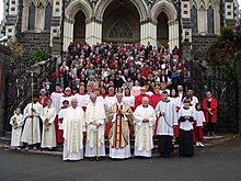 The staff and congregation of the Cathedral of St Joseph, Dunedin, New Zealand, 2023 St. Joseph's Cathedral Parish, November 2023.jpg