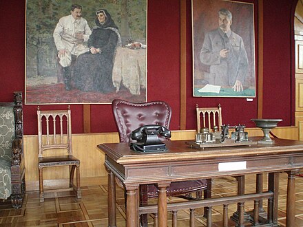 Exhibits in the Stalin museum in Gori