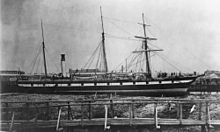 Gothenburg at Port Adelaide wharf after her lengthening in 1873 StateLibQld 1 53952 Gothenburg (Ship).jpg