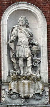 Statue of Prince George on Windsor Guildhall, erected 1713 Statue of Prince George on Windsor Guildhall.jpg