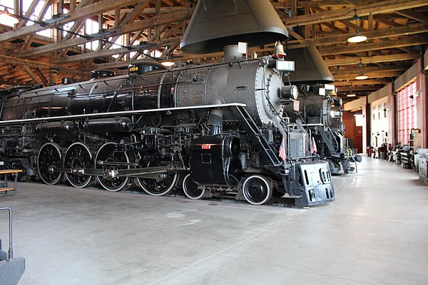 Grand Trunk Western No. 6325 on static display at the Age of Steam Roundhouse in April 2022