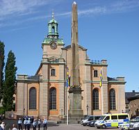 Storkyrkans fasad mot Slottsbacken